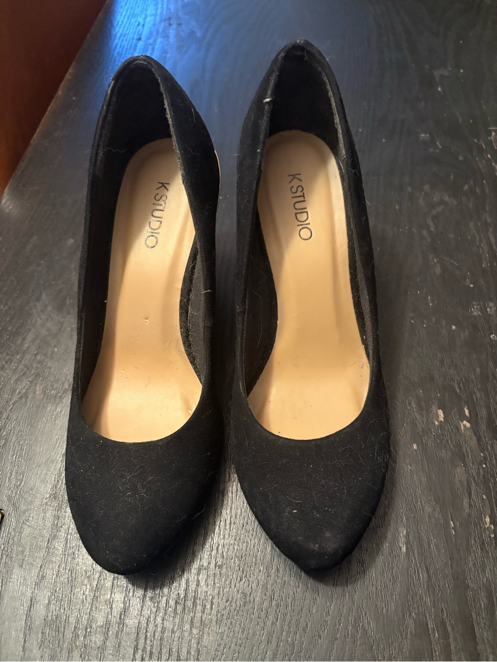 Black Suede Classic Pumps
